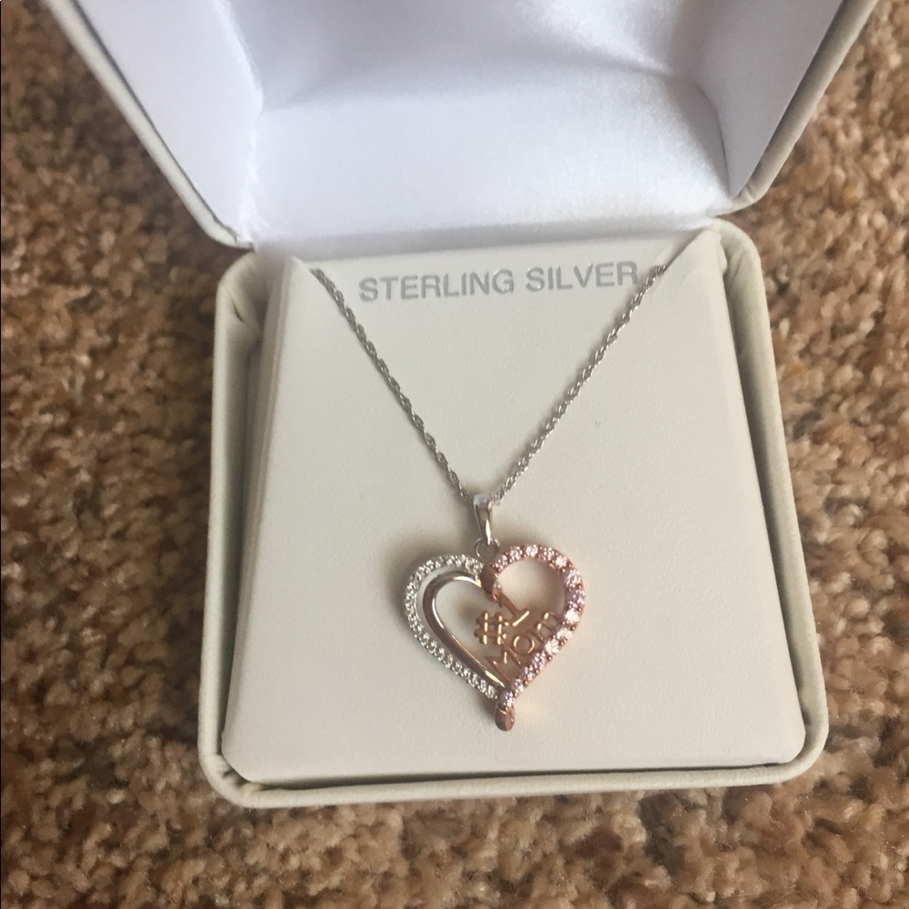 Sterling silver #1 mom necklace